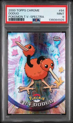 2000 TOPPS CHROME POKEMON T.V. SPECTRA #84 DODUO PSA 9 - Image 1