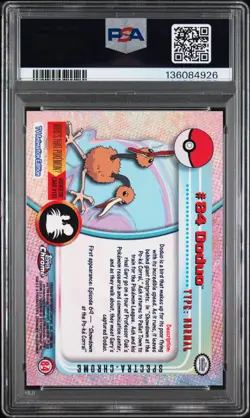 2000 TOPPS CHROME POKEMON T.V. SPECTRA #84 DODUO PSA 9 - Image 2