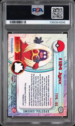 2000 TOPPS CHROME POKEMON T.V. SPECTRA #124 JYNX PSA 9 - Image 2