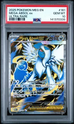 Pokemon PSA 10 Mega Absol ex 161/132 Ultra Rare Mega Evolution 2025 - Image 1