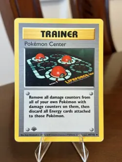 1st Edition Shadowless Pokemon Center! Base Set Trainer 85/102 MP - Image 1