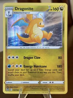 Dragonite 131/195 Holo Rare Silver Tempest Pokemon Holo NM - Image 1