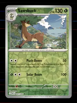 Sawsbuck 007/086 Uncommon White Flare Pokemon Reverse Holo Near Mint - Image 1
