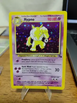Pokemon TCG Hypno Fossil Holo Card 8/62 Unlimited Rare Nm/lp Clean Wotc Vintage - Image 1