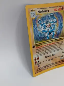 Pokemon Machamp Base Set Holo Rare 1st Edition 8/102 English 1999 100 HP - Image 2