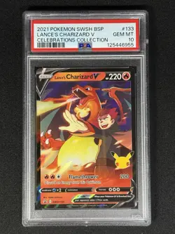 Pokemon Celebrations Promo Lance's Charizard V SWSH 133 Promo PSA 10 GEM Mint - Image 1
