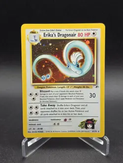 Erika's Dragonair 4/132 Gym Heroes Pokemon Unlimited Holo Rare NM SWIRL - Image 1