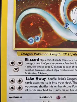 Erika's Dragonair 4/132 Gym Heroes Pokemon Unlimited Holo Rare NM SWIRL - Image 2