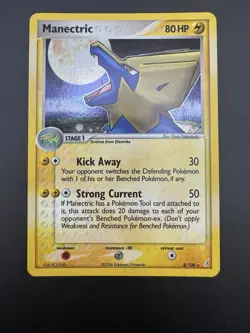 Manectric 8/100 Holo Rare EX Crystal Guardians 2006 Pokemon Card - MP - Image 1