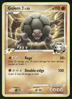 Golem E4 23/111 Rare Rising Rivals Pokemon Lightly Played - Image 1