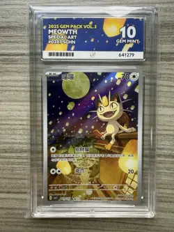 Pokemon TCG Chinese Gem Pack Vol.3 - Exclusive Meowth - Ace 10 - Image 1
