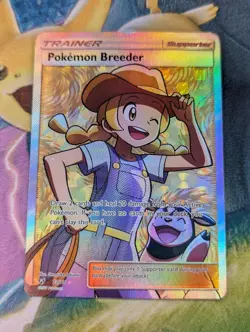 Pokemon Breeder 73/73 Ultra Rare Shining Legends Holo LP - Image 1