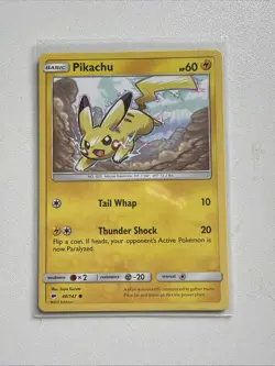 Pokemon Pikachu TCG Burning Shadows Card 40/147 Regular Common - Image 1