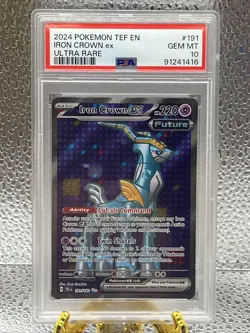 Pokemon TCG 2024 Iron Crown TEF EN 191/162 Psa 10 - Image 1