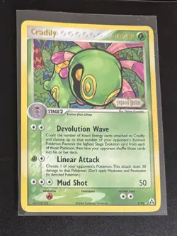 Cradily 3/92 Rare Holo Delta Species EX Holon Phantoms 2006 Vintage Pokemon card - Image 1