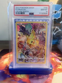 Pokemon Pikachu TCG Crown Zenith Holo Full Art Secret Rare Card PSA 10 160/159 - Image 1