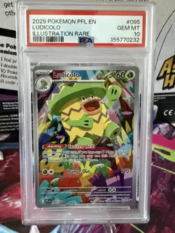 2025 Pokemon Phantasmal Flames Ludicolo Illustration Rare #095/094 PSA 10 - Image 1