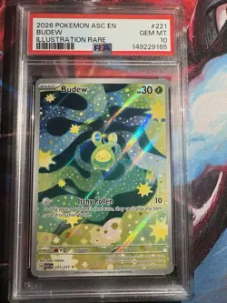 Pokemon TCG Budew 221/217 Ascended Heroes Illustration Rare Holo PSA 10 EN - Image 1