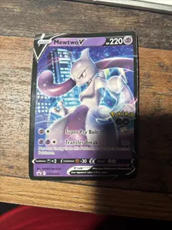 Mewtwo V SWSH223 Sword & Shield Black Star Promo Pokemon Card NM - Image 1