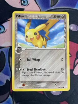 Pikachu 79/110 Holon Phantoms Delta Species Pokemon TCG Card Common 2006 NM - Image 1