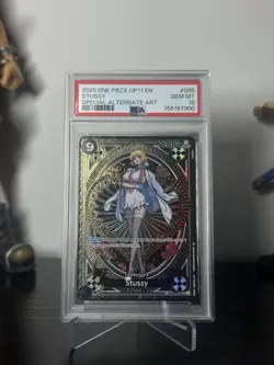 Stussy SP OP07-085 PSA 10 One Piece Card Game EN 2025 OP11 Foil Alt Art - Image 1