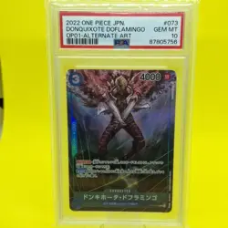 PSA 10 GEM MT 2022 One Piece JPN Donquixote Doflamingo Alt Art OP01-073 - Image 1