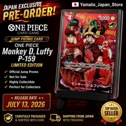 Pre-Order ONE PIECE Monkey D Luffy P-159 Jump Promo Japanese Card Only - Image 1