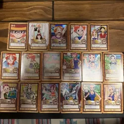 One Piece Carddass Hyper Battle Nami Family C229 Bellemere Vintage 17 Card Lot - Image 1