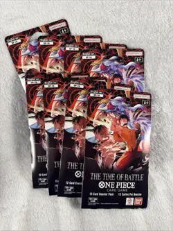 One Piece TCG English OP-16 The Time of Battle Booster Sleeved Pack x8 - Image 1