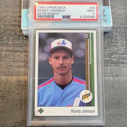 1989 Upper Deck - Randy Johnson #25 Star Rookie PSA 9 Mint HOF Graded Card - Image 1