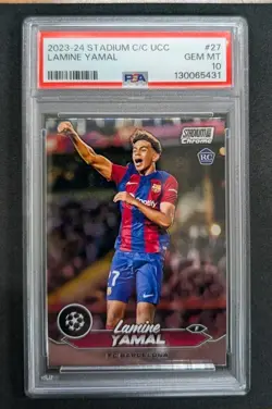 Lamine Yamal 2023-24 Stadium Club Chrome UEFA PSA 10 Spain - Image 1