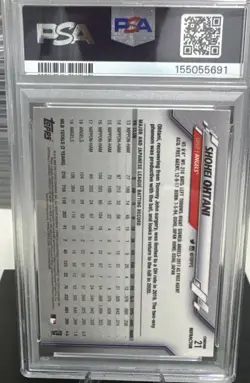 2020 Topps Chrome #21 Shohei Ohtani PSA 9 Sepia Refractor LA Angels Dodgers - Image 2