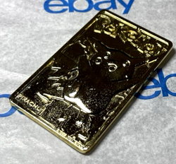 Vintage #25 Pokemon 23k Gold Plated PIKACHU Trading card w/ Case Nintendo 1999 - Image 3