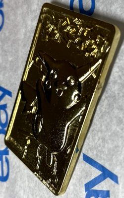 Vintage #25 Pokemon 23k Gold Plated PIKACHU Trading card w/ Case Nintendo 1999 - Image 4