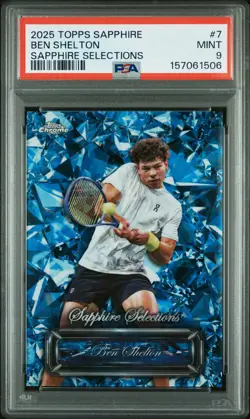 2025 Topps Chrome Sapphire Edition #SSS-7 Ben Shelton Sapphire Selections PSA 9 - Image 1