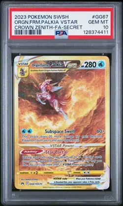 2023 Pokemon Sword And Shield Crown Zenith Orgn. FRM. Palkia VSTAR PSA 10 - Image 1