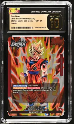 Dragon Ball Super GRADED Son Goku Awakened FS01 Leader PRISTINE 10 CGC - Image 1