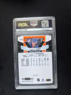 2019-20 OPC Platinum Adam Fox Marquee Rookies Orange Checkers /25 PSA 10 RARE - Image 2