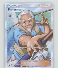 FISHERMAN SV94 ULTRA RARE HIDDEN FATES SHINY VAULT POKEMON HOLO NEAR MINT - Image 1