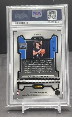 Anthony Black 2023 Panini Prizm True Blue Rookie Card /199 #170 PSA 10 Magic RC - Image 2