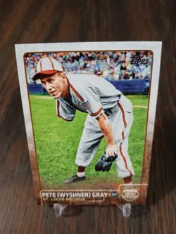 2015 Topps Update Pride & Perseverance PP-9 Pete (Wyshner) Gray One Armed Player - Image 2