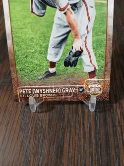 2015 Topps Update Pride & Perseverance PP-9 Pete (Wyshner) Gray One Armed Player - Image 3