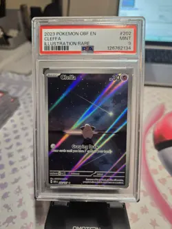 Pokemon TCG Cleffa 202/197 Obsidian Flames Illustration Rare Card 2023 PSA 9 - Image 1