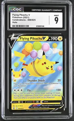 Pokemon GRADED Flying Pikachu V 006/025 Celebrations 9 CGC ENGLISH - Image 1