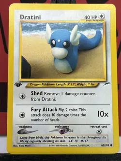 Dratini 63/105 Neo Destiny 1st Edition Non Holo Pokemon Card - Image 3