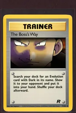 The Boss's Way Non-Holo WOTC Pokemon Card 73/82 Rocket Set EXCELLENT - Image 1