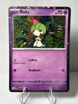 Ralts 058/132 Cosmos Holo Mega Evolution Promo Pokemon Card NM Double Swirl - Image 1
