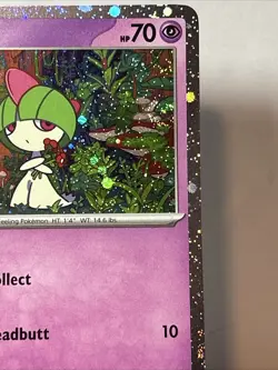 Ralts 058/132 Cosmos Holo Mega Evolution Promo Pokemon Card NM Double Swirl - Image 2