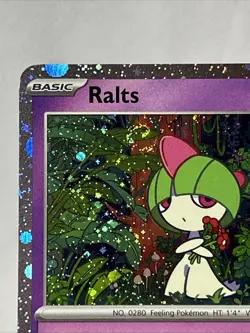 Ralts 058/132 Cosmos Holo Mega Evolution Promo Pokemon Card NM Double Swirl - Image 3
