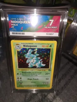 Nidoqueen 1999 Holo #7 Jungle Pokemon Card Ace Grade 7 Wotc Near Mint Vintage - Image 2